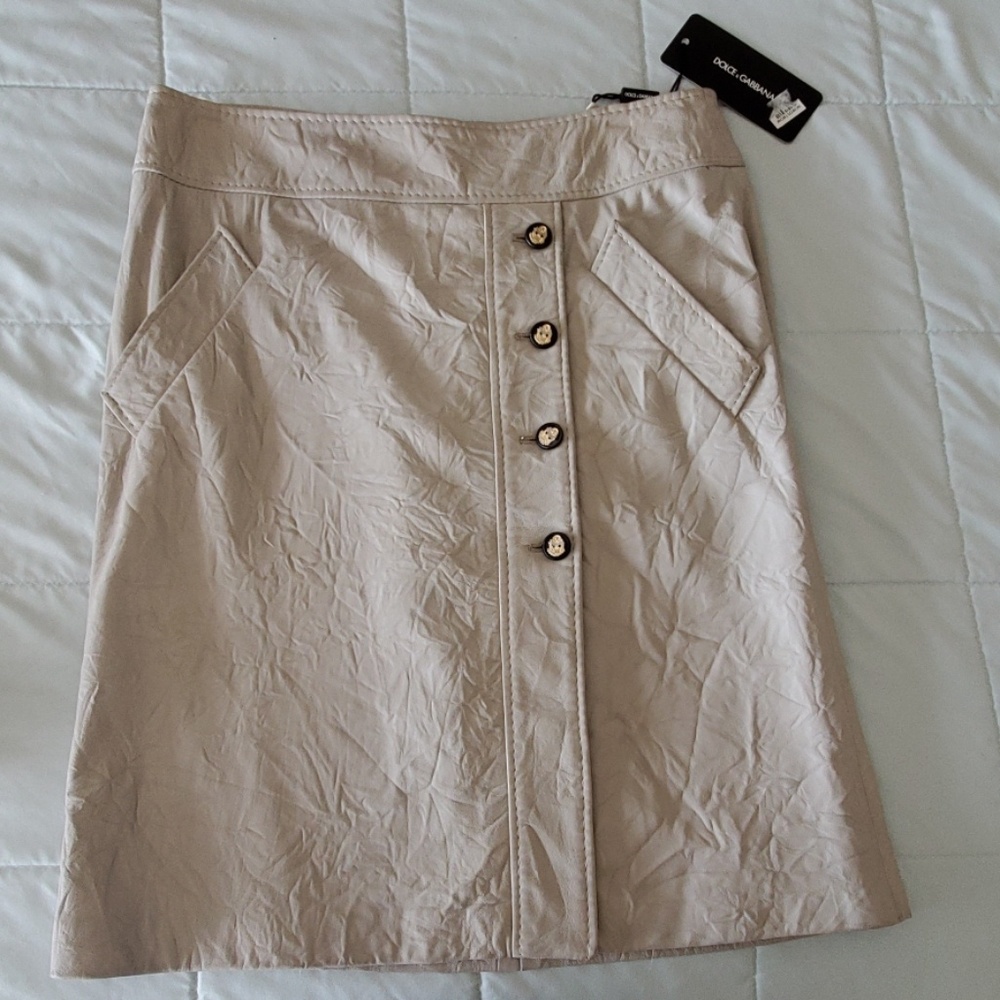 Dolce and Gabbana Leather skirt